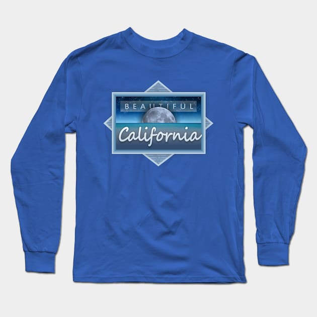 California Ocean Long Sleeve T-Shirt by Dale Preston Design